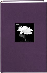 img 3 attached to 📸 Wildberry Purple Fabric Frame Cover Photo Album: Holds 300 4x6 Photos in 300 Pockets