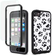 golink shockproof hybrid full body protective case with hd screen protector for ipod touch 5th/6th/7th generation – paws design logo