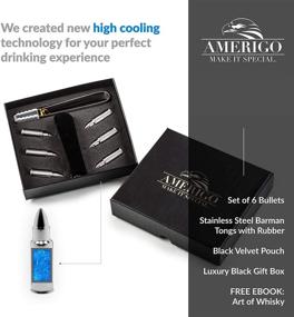 img 2 attached to 🥃 Whiskey Stones Bullets: High-Tech Cooling Stainless Steel Bullets - Reusable Ice Cubes - Ultimate Gift for Men - 6 Whiskey Ice Cubes + Tongs - Top-notch Whiskey Stones Gift Set