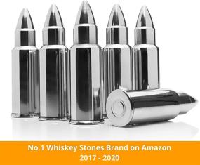 img 1 attached to 🥃 Whiskey Stones Bullets: High-Tech Cooling Stainless Steel Bullets - Reusable Ice Cubes - Ultimate Gift for Men - 6 Whiskey Ice Cubes + Tongs - Top-notch Whiskey Stones Gift Set