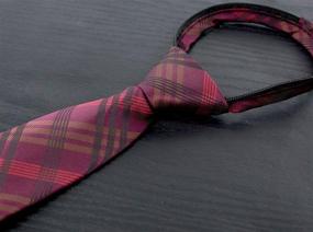 img 3 attached to Stylish Plaid Woven Zipper Necktie Accessories for Boys - Spring Notion Collection