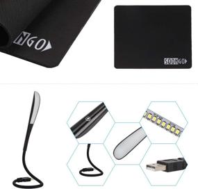 img 1 attached to 🖱️ SOON GO Mouse Pad Computer Mouse for Laptop – USB LED Light 3 in 1 Set with Dimmable Touch Switch and Flexible Gooseneck – Non-Slip Rubber Base – Perfect for Home Office, Travel, and More!