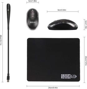 img 2 attached to 🖱️ SOON GO Mouse Pad Computer Mouse for Laptop – USB LED Light 3 in 1 Set with Dimmable Touch Switch and Flexible Gooseneck – Non-Slip Rubber Base – Perfect for Home Office, Travel, and More!