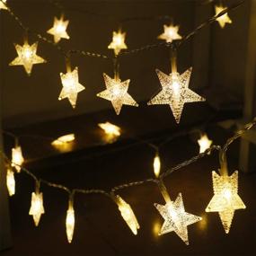 img 2 attached to 🌟 Xingpold Star String Lights: Battery Operated 50 LED 8 Modes with Remote & Timer - Perfect for Bedroom, Party, Wedding & Christmas Decor - Warm White Twinkle Fairy Lights