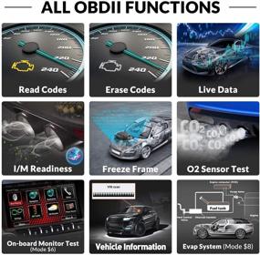 img 3 attached to 🚀 Запуск Creader VIII OBD2 Сканер: Считыватель кодов для автомобиля с функцией сброса, проверкой ABS и SRS двигателя, бесплатные обновления