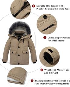 img 1 attached to ZSHOW Mid Length Windproof Quilted Thicken Boys' Clothing ~ Jackets & Coats