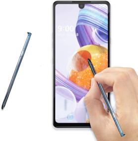 img 1 attached to Light Blue Touch Stylus Pen Replacement for LG Stylo 6 Q730 series with Type-C Adapter & Eject Pin