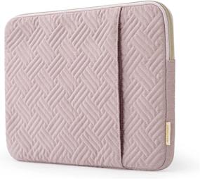 img 4 attached to 👝 Laptop Sleeve, BAGSMART 13-13.3 inch MacBook Pro/Air Sleeve with Pocket - Pink, Water Repellent Notebook Computer Protective Case