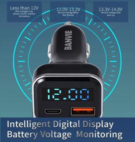 img 3 attached to BANVIE USB C Car Charger: PD3.0&QC3.0 Fast Charging Adapter with LED Voltage Display for iPhone 12 Pro Max, Samsung S10, Pixel 3/2/XL, and More