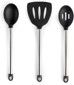 img 1 attached to MegaChef Black Utensil Stainless Steel