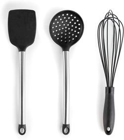 img 2 attached to MegaChef Black Utensil Stainless Steel