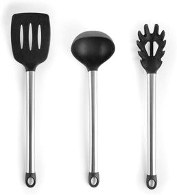 img 3 attached to MegaChef Black Utensil Stainless Steel