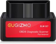 🔴 eugizmo bluetooth obd2 сканер для android & windows - считывание кодов диагностики автомобиля, инструмент для сканирования световых сигналов двигателя. поддерживает torque pro & lite, obd fusion, dashcommand, car scanner app (красный) логотип