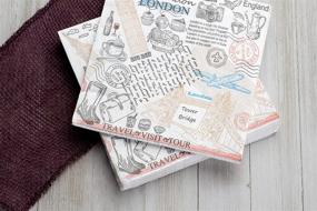 img 1 attached to London-Themed Printed Paper Tissue Napkins: 3-ply 13x13 inches, 20/pkg - Perfect for Parties, Birthdays, and Restaurants - Made in Europe