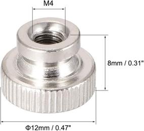 img 1 attached to 🔘 Pack of 20 M4 Round Knobs with Nickel Plating: uxcell Knurled Thumb Nuts for Enhanced Grip and Fastening