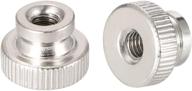 🔘 pack of 20 m4 round knobs with nickel plating: uxcell knurled thumb nuts for enhanced grip and fastening logo