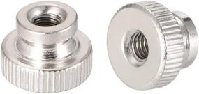 img 3 attached to 🔘 Pack of 20 M4 Round Knobs with Nickel Plating: uxcell Knurled Thumb Nuts for Enhanced Grip and Fastening