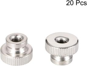 img 2 attached to 🔘 Pack of 20 M4 Round Knobs with Nickel Plating: uxcell Knurled Thumb Nuts for Enhanced Grip and Fastening