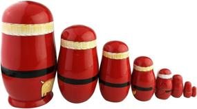 img 3 attached to 🎁 Exquisite WIthink Nesting Matryoshka Russian Handmade Collectible - Authentic Traditional Artistry at Its Finest!