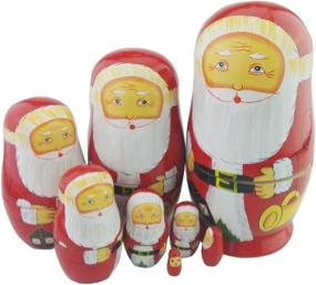 img 2 attached to 🎁 Exquisite WIthink Nesting Matryoshka Russian Handmade Collectible - Authentic Traditional Artistry at Its Finest!
