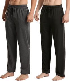 img 3 attached to LANBAOSI Pajama Bottoms Lounge Pockets 2 Men's Clothing for Sleep & Lounge