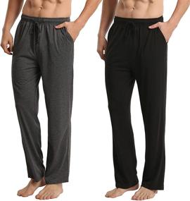img 4 attached to LANBAOSI Pajama Bottoms Lounge Pockets 2 Men's Clothing for Sleep & Lounge