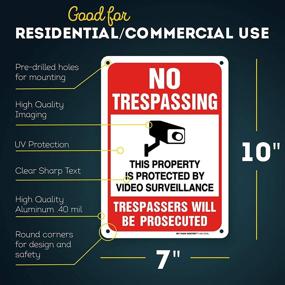 img 3 attached to Trespassing Surveillance Sign - Enhancing Occupational Health & Safety with Trespassers Prosecuted Alert