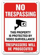 trespassing surveillance sign - enhancing occupational health & safety with trespassers prosecuted alert logo