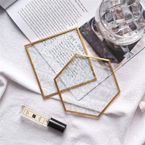 img 2 attached to 🔲 Hexagon Coasters: Stylish Drinks Coasters for Any Beverage