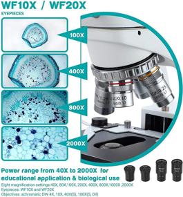 img 3 attached to 🔬 ESSLNB Microscope for Adults Students 2000X Binocular Compound Microscope: Enhanced Viewing with Phone Adapter and X-Y Mechanical Stage