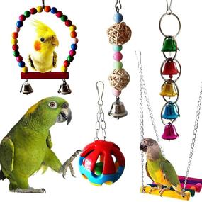 img 4 attached to 🦜 SunnyHeart Parrot Toys: Foraging Chew Toy for Cockatiels, Conures, African Greys, and Amazons