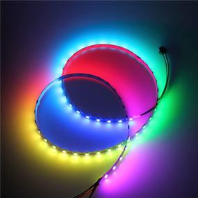 img 1 attached to 🌈 ALITOVE 3.2ft WS2812B RGB LED Strip Light: Programmable, Addressable, DC5V, Arduino & Raspberry Pi Compatible