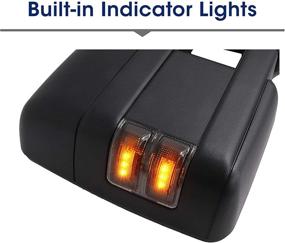 img 1 attached to Зеркала заднего вида для грузовиков Pickup серии Super Duty F250 F350 F450 F550 1999-2016 - с подогревом, ручным выдвижением, складыванием и стрелками поворотного сигнала (Smoke)