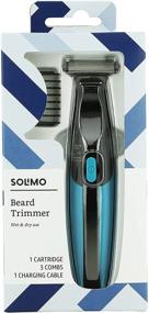 img 3 attached to Amazon Brand - Solimo Rechargeable Beard Trimmer: Multi-functional Grooming Tool with 1 Blade, 3 Combs, and Charging Cable