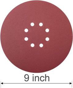 img 3 attached to Tonmp 50 PCS 9 Inch 8 Hole Hook-and-Loop Sanding Discs Sandpaper - Premium 120 Grit Aluminum Oxide Sander Sheets for Drywall Sanding (50 Pack)