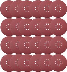 img 4 attached to Tonmp 50 PCS 9 Inch 8 Hole Hook-and-Loop Sanding Discs Sandpaper - Premium 120 Grit Aluminum Oxide Sander Sheets for Drywall Sanding (50 Pack)