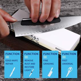 img 1 attached to FAMCÜTE Premium Whetstone: Your Ultimate Professional Sharpening Solution