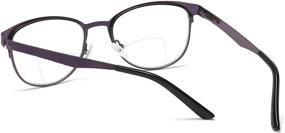 img 1 attached to 👓 Bifocal Reading Glasses Women Blue Light Blocking Glasses Reader Purple (Purple & Black, 1.50): Stylish Eye Protection for Women's Vision