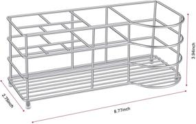 img 1 attached to X-Large Stainless Steel Silver Toothbrush Holder for Bathroom, HBlife 7 Slots - Bathroom Counter Organizer ideal for Small Spaces, Electric Toothbrush Holder, Bathroom Decor