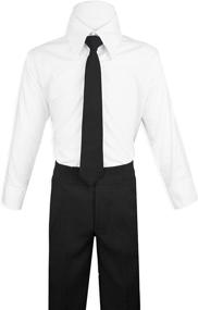 img 3 attached to Stylish Black Suit Set with Shirt and Vest for Boys - Black N Bianco Formal Attire