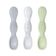 bumkins silicone utensils: versatile dipping, feeding and training spoons for baby led weaning (3-pack) logo