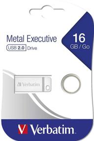 img 1 attached to 💿 Verbatim 16GB Металлическая исполнительная флешка USB - Серебро: Превосходное сочетание стиля и хранения (98748)