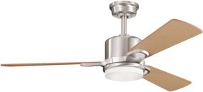 img 2 attached to 🔵 Kichler 300017BSS Celino 48IN Ceiling Fan: Brushed Stainless Steel Finish, Reversible Blades, Cased Opal Glass Light Kit