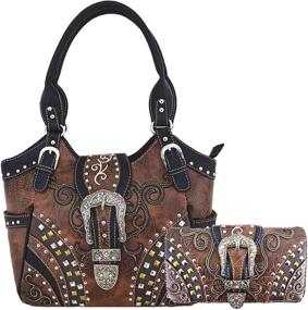 img 4 attached to 👜 Country Shoulder Handbags & Wallets for Women: Western Leather Concealed Shoulder Bags