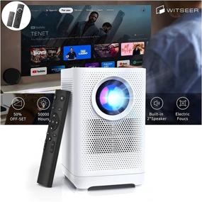 img 4 attached to WITSEER L1B Portable Movie Projector - Full HD 1080P Video Projector for Indoor and Outdoor Use - HDMI, USB, TV Stick, PC, Laptop, PS4 Games Compatible - Mini Home Theater