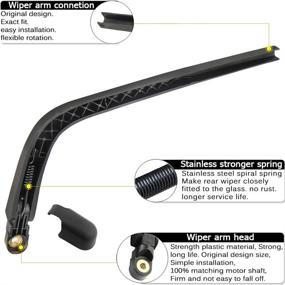 img 1 attached to Factory OE Style Rear Windshield Wiper Arm Blade for Scion xB 2004 2005 2006 - Genuine Parts and Accessories (OE: 8524152010)