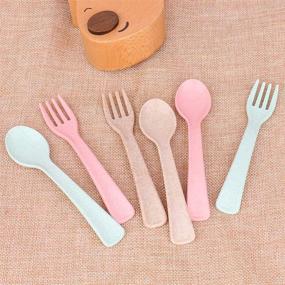 img 1 attached to 🍽️ Child-Friendly Cutlery Set: Kids Spoons and Forks, 6-Piece Collection