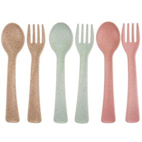 img 4 attached to 🍽️ Child-Friendly Cutlery Set: Kids Spoons and Forks, 6-Piece Collection