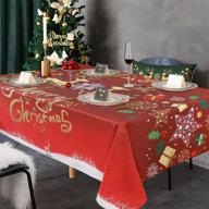 wemosi christmas holiday polyester tablecloth logo