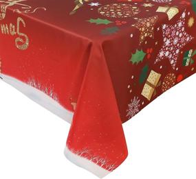 img 1 attached to WEMOSI Christmas Holiday Polyester Tablecloth